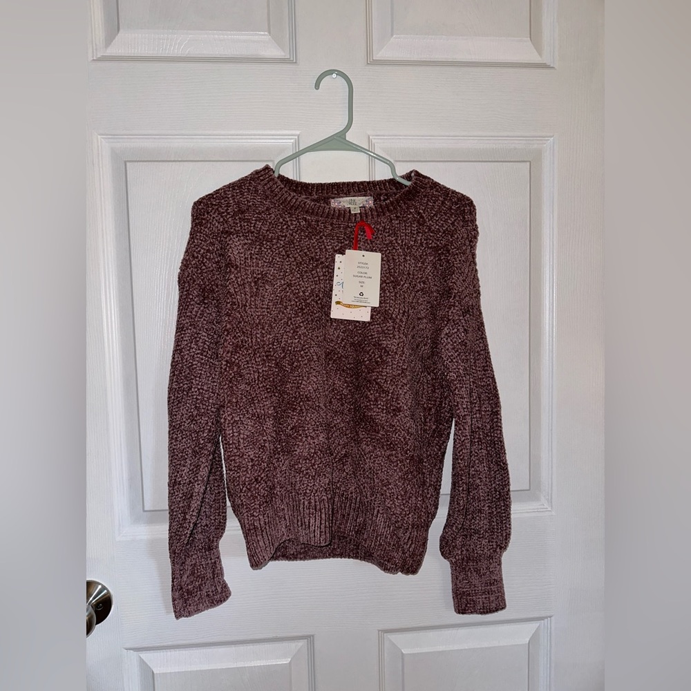 Pink Rose Sugar Plum Sweater Medium